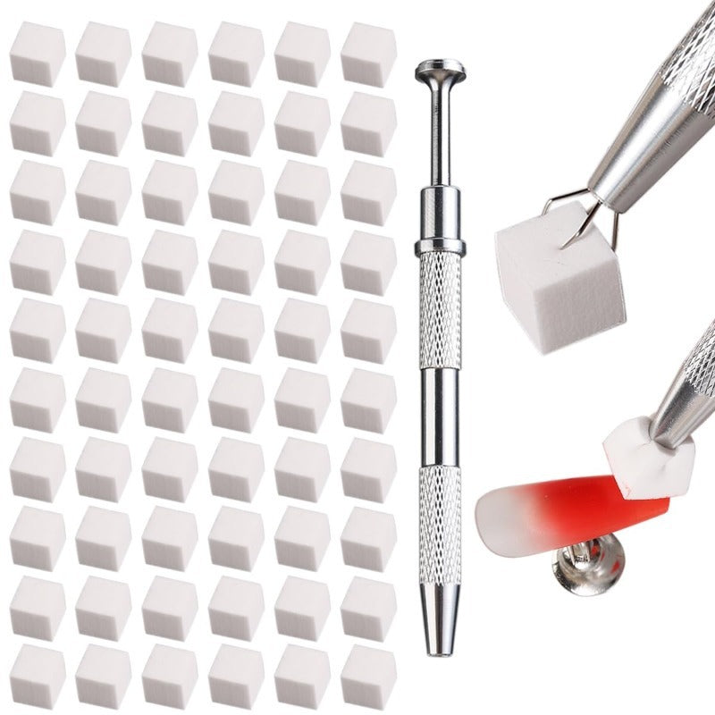 Sponge Brush Nail Art Tool Set For Precise And Easy Nail Design Application