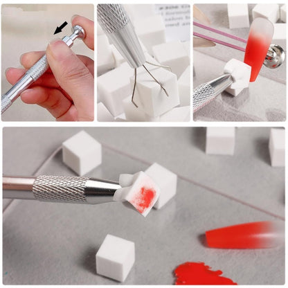 Sponge Brush Nail Art Tool Set For Precise And Easy Nail Design Application