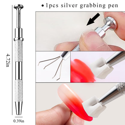 Sponge Brush Nail Art Tool Set For Precise And Easy Nail Design Application