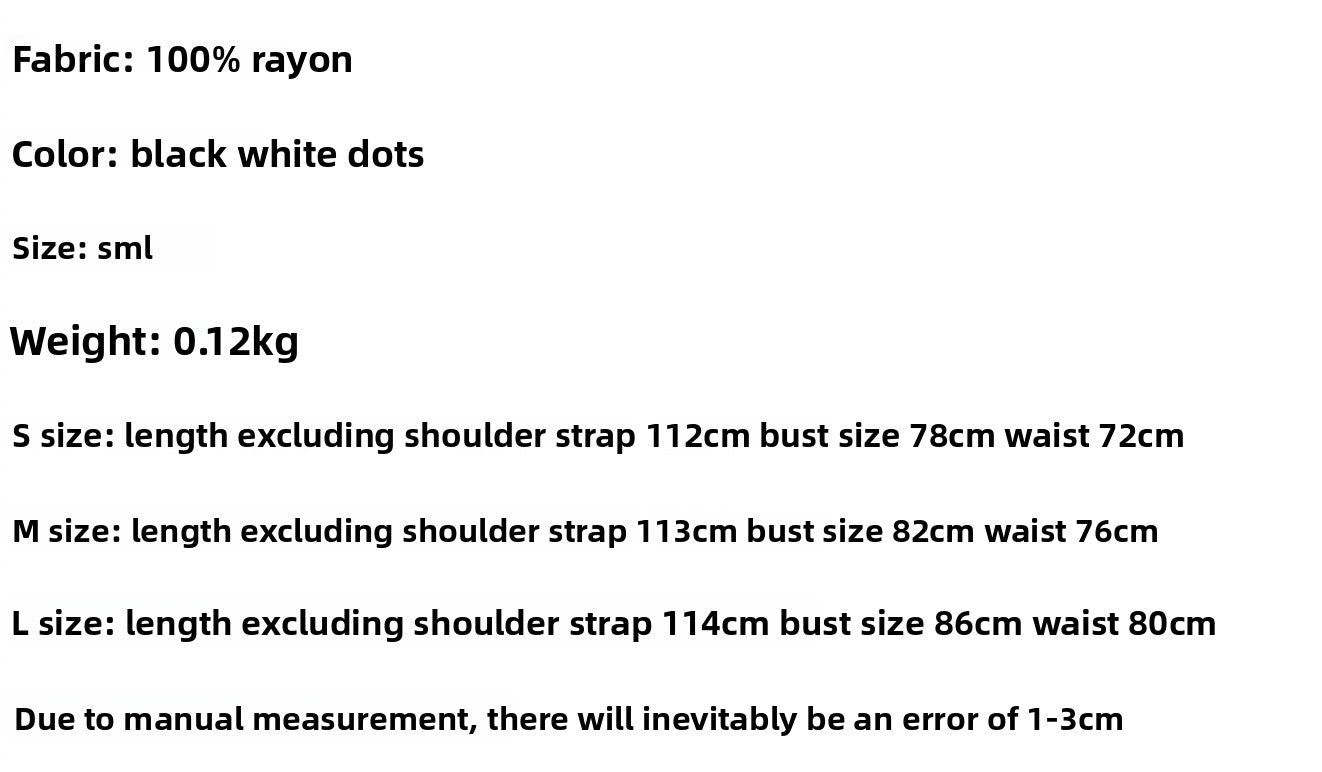 Polka Dots Sleeveless Strap Dress With Deep V Neckline In Polyester Maxi Long Dress