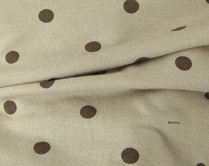 Polka Dots Skirt Co-ord Set In Polyester Featuring Folds With Round Neck Sleeveless Slim Short Design