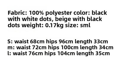 Polka Dots Skirt In Polyester With Regular Fit And Low Waist Design