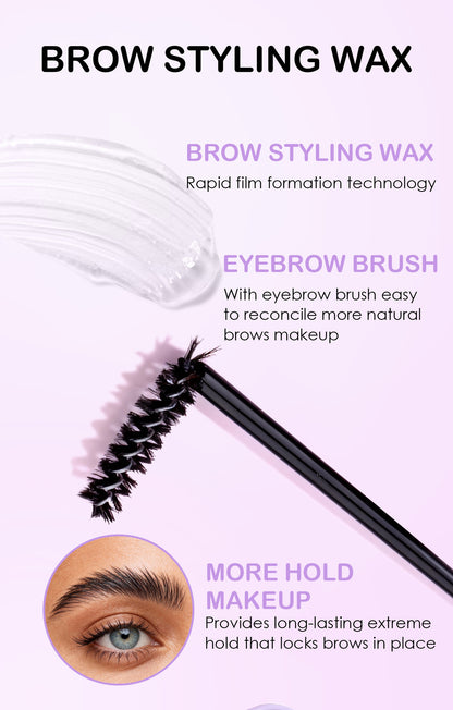 Transparent Eyebrow Pencil, Powder, And Gel Set For Natural-Looking Brows