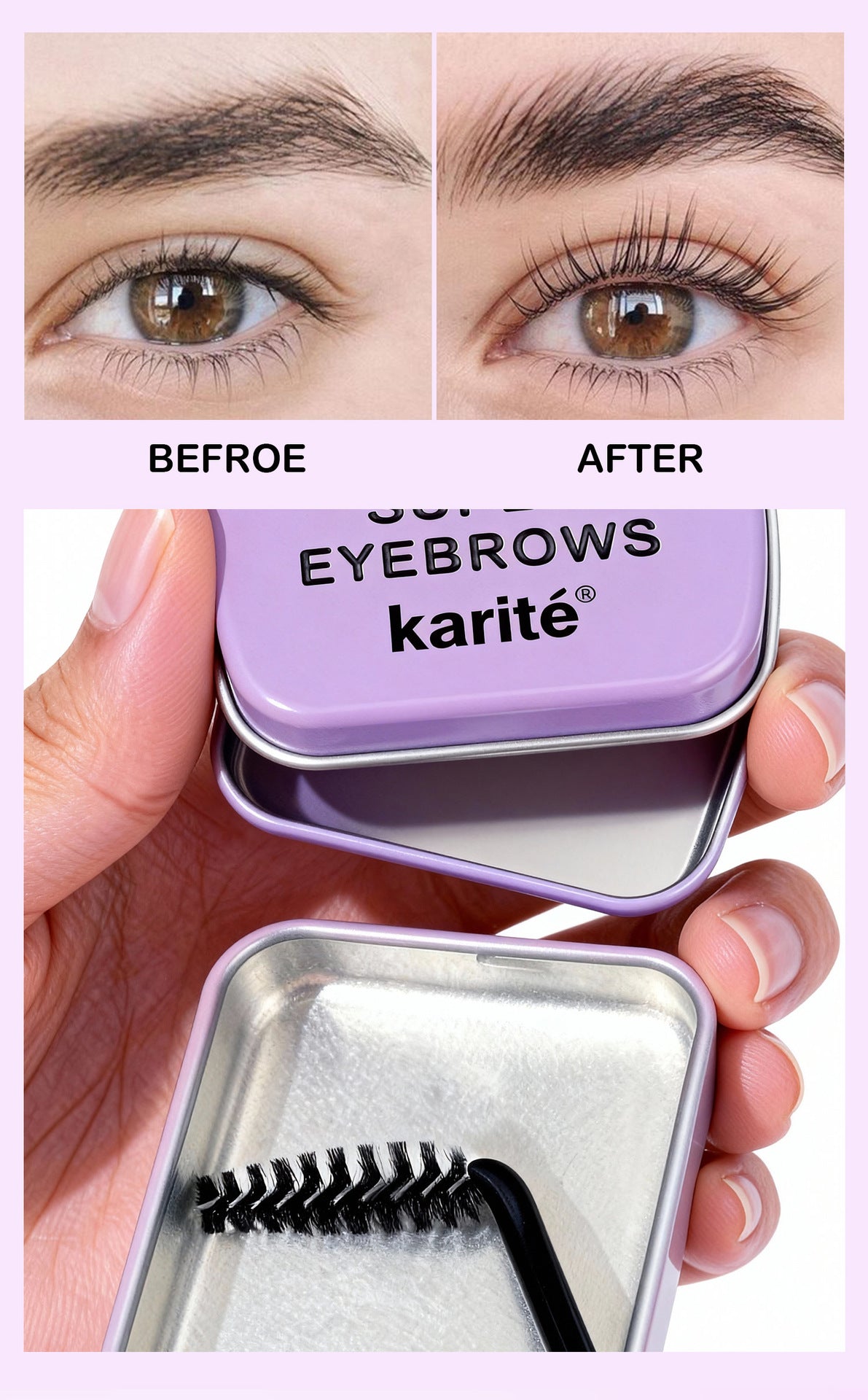 Transparent Eyebrow Pencil, Powder, And Gel Set For Natural-Looking Brows