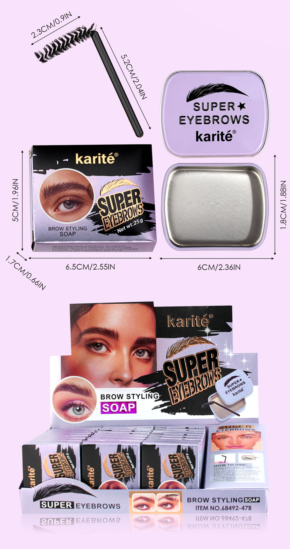 Transparent Eyebrow Pencil, Powder, And Gel Set For Natural-Looking Brows