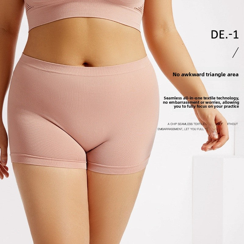 Solid Color Seamless Mid Waist Nylon Panties For Women, Normal Type, Suitable For All Seasons