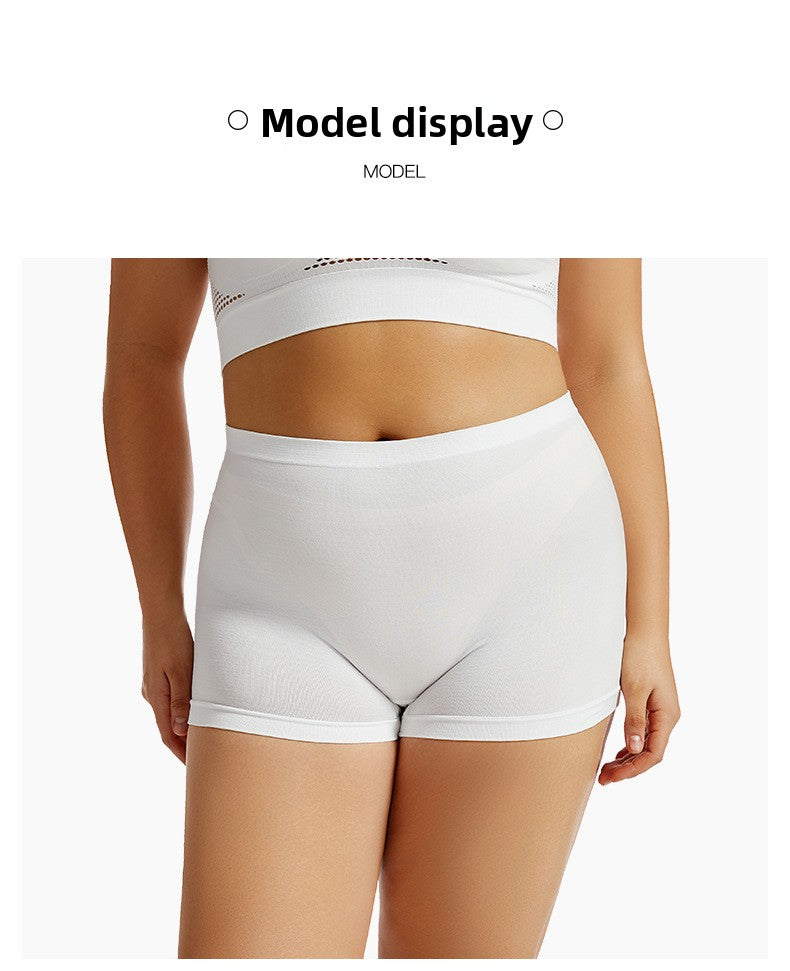 Solid Color Seamless Mid Waist Nylon Panties For Women, Normal Type, Suitable For All Seasons