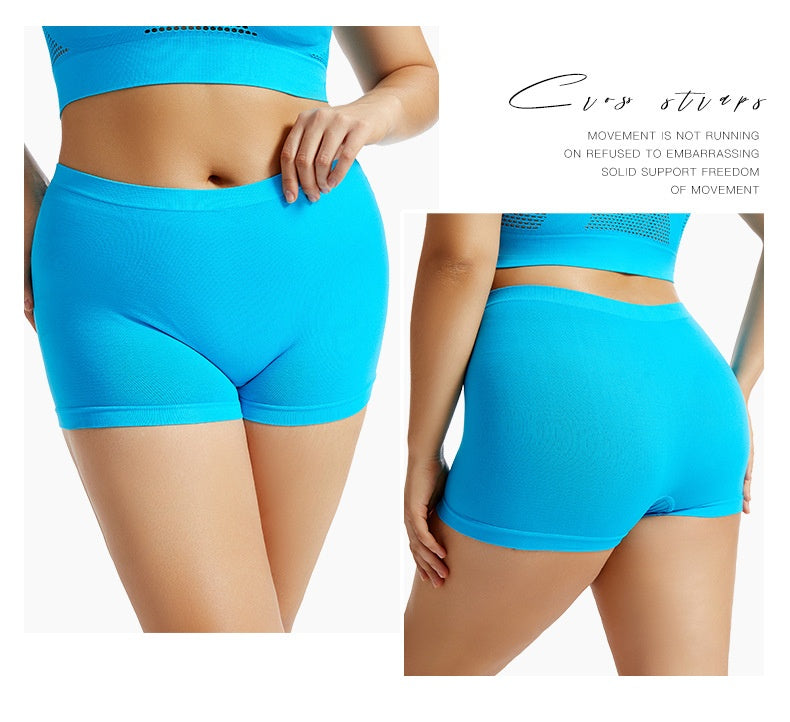 Solid Color Seamless Mid Waist Nylon Panties For Women, Normal Type, Suitable For All Seasons