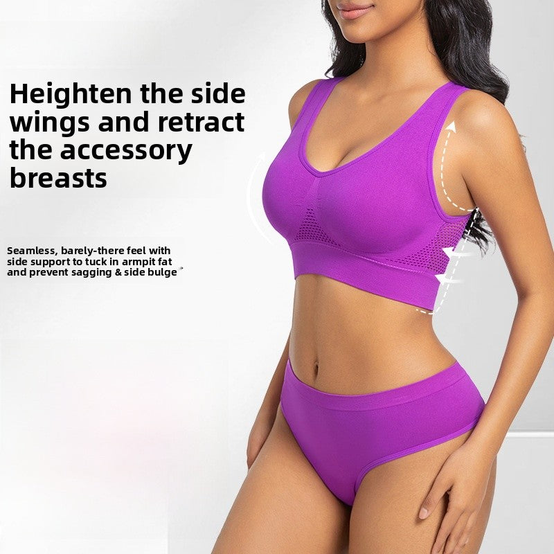 Seamless Wireless Bra In Nylon Fabric For All Seasons, Comfortable And Supportive