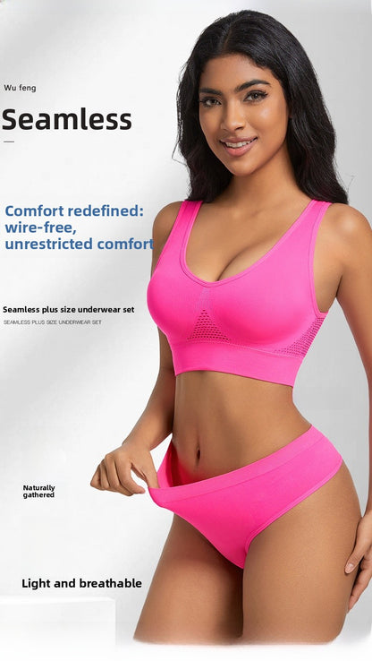 Seamless Wireless Bra In Nylon Fabric For All Seasons, Comfortable And Supportive