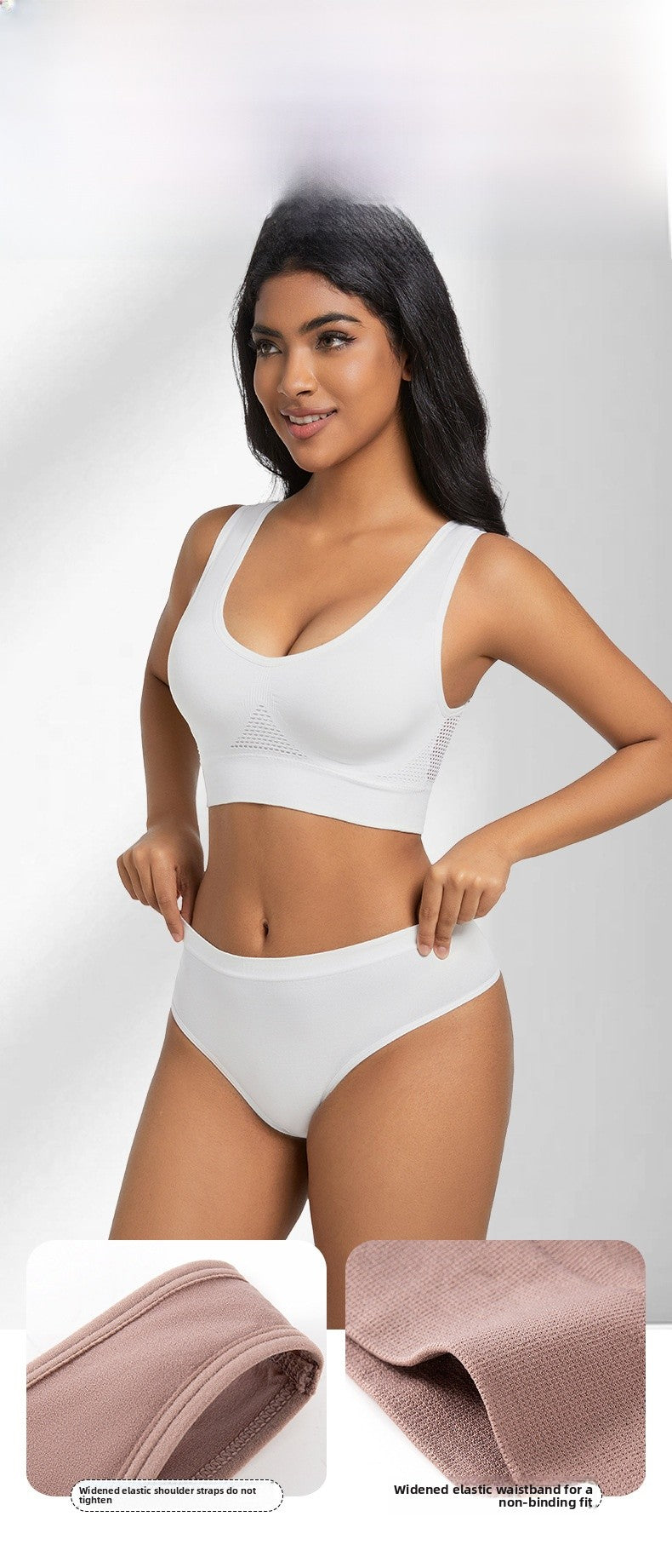 Seamless Wireless Bra In Nylon Fabric For All Seasons, Comfortable And Supportive