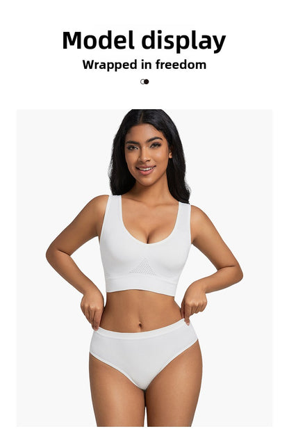 Seamless Wireless Bra In Nylon Fabric For All Seasons, Comfortable And Supportive