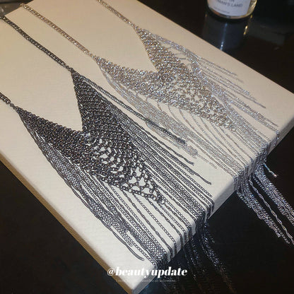Trillion-cut Silver Copper Necklace For Elegant Style