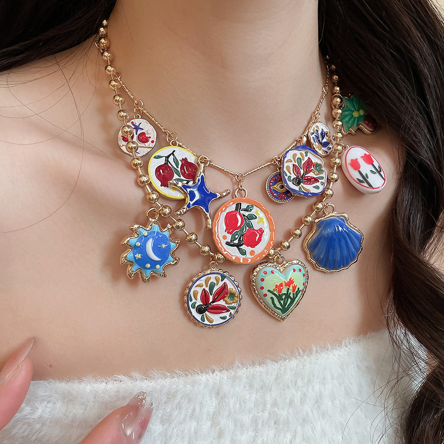 Golden Jewelry Set Featuring Heart Shape Design Made From Durable Alloy