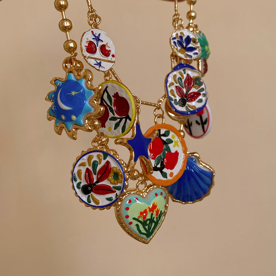 Golden Jewelry Set Featuring Heart Shape Design Made From Durable Alloy