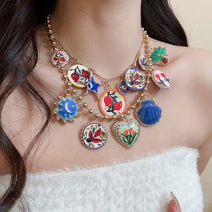 Golden Jewelry Set Featuring Heart Shape Design Made From Durable Alloy