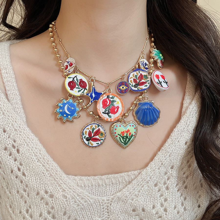 Golden Jewelry Set Featuring Heart Shape Design Made From Durable Alloy