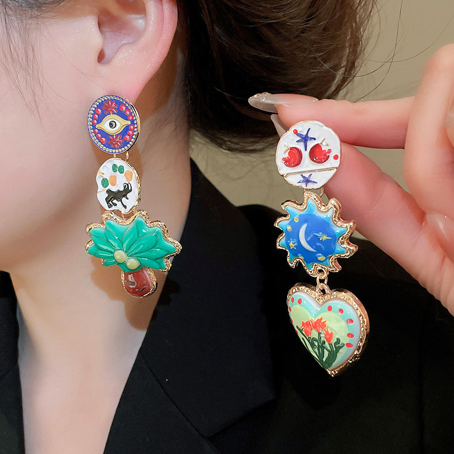 Golden Jewelry Set Featuring Heart Shape Design Made From Durable Alloy