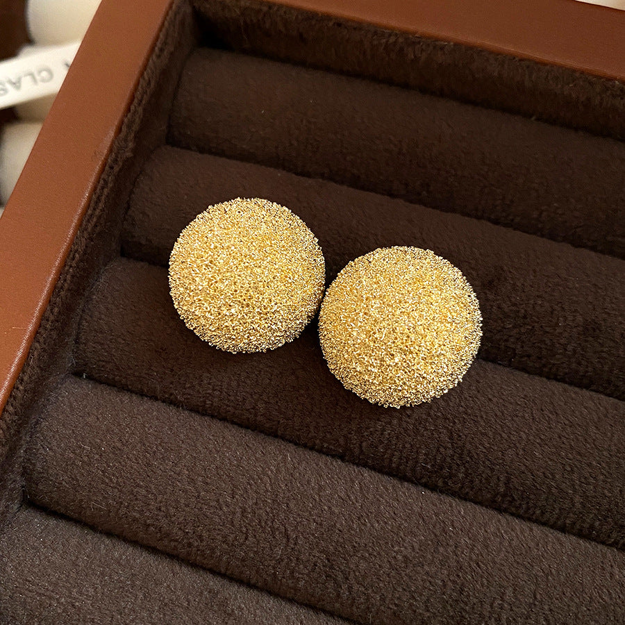 For Stud Earrings In Golden Alloy, Elegant And Durable Jewelry Accessory