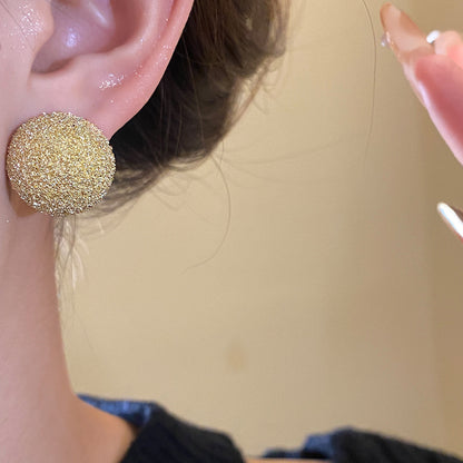 For Stud Earrings In Golden Alloy, Elegant And Durable Jewelry Accessory