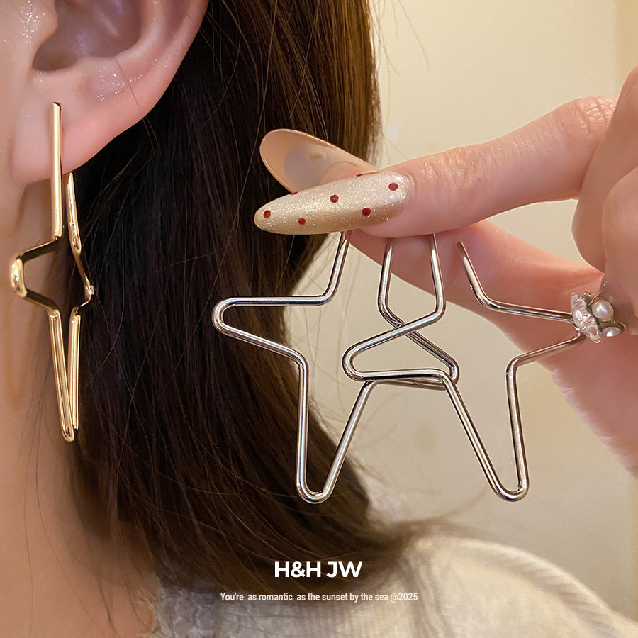 Star Earrings For Women In Golden Copper