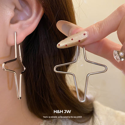 Star Earrings For Women In Golden Copper