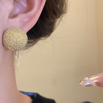For Stud Earrings In Golden Alloy, Elegant And Durable Jewelry Accessory