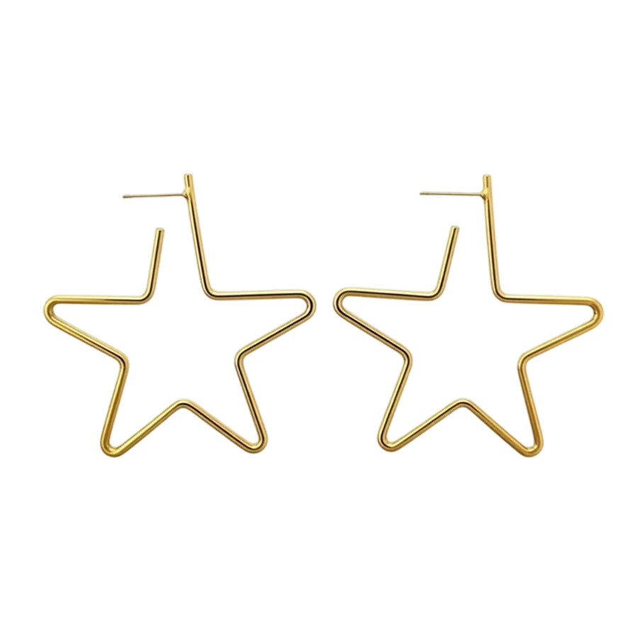 Star Earrings For Women In Golden Copper