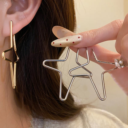 Star Earrings For Women In Golden Copper