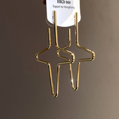 Star Earrings For Women In Golden Copper