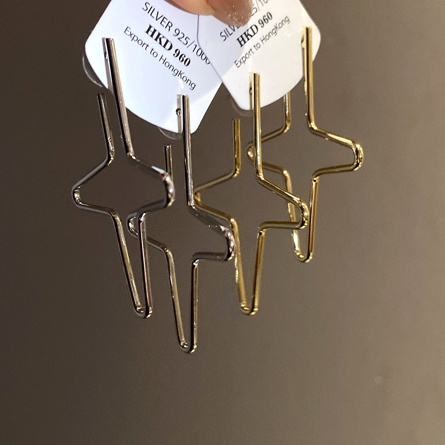 Star Earrings For Women In Golden Copper