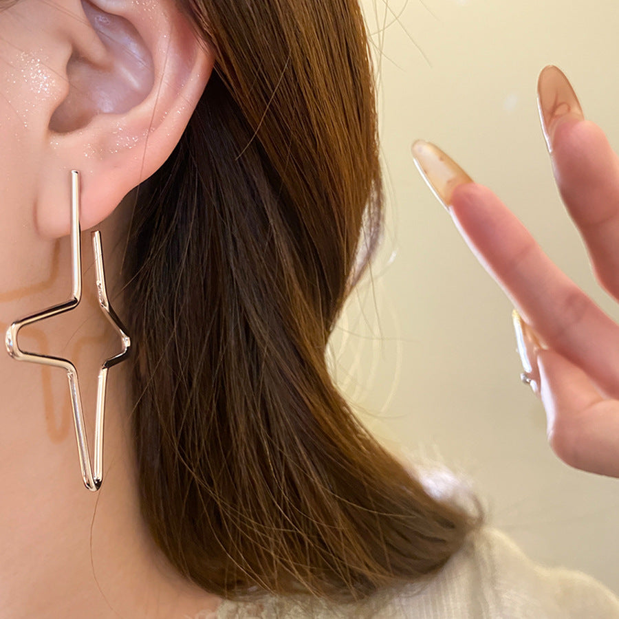 Star Earrings For Women In Golden Copper