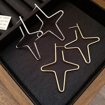 Star Earrings For Women In Golden Copper