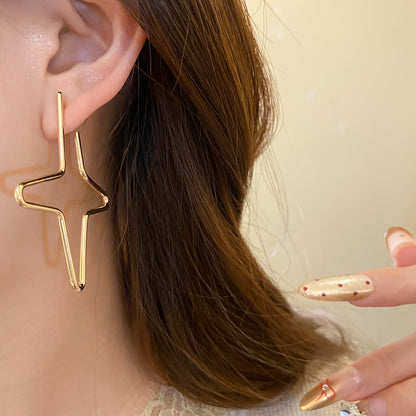 Star Earrings For Women In Golden Copper