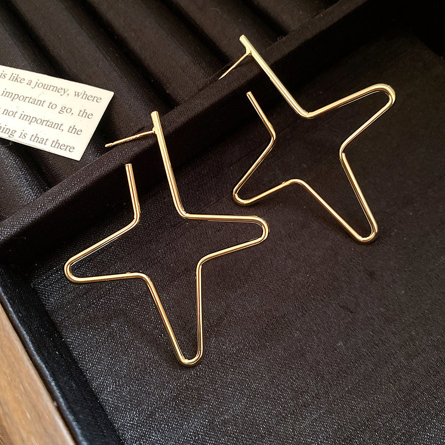 Star Earrings For Women In Golden Copper