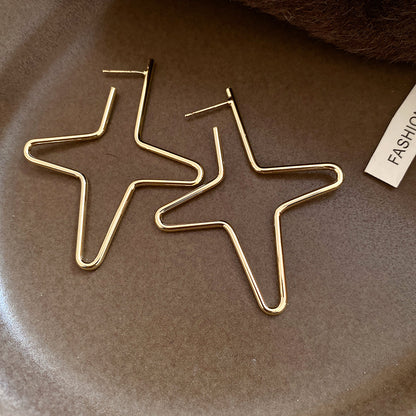 Star Earrings For Women In Golden Copper