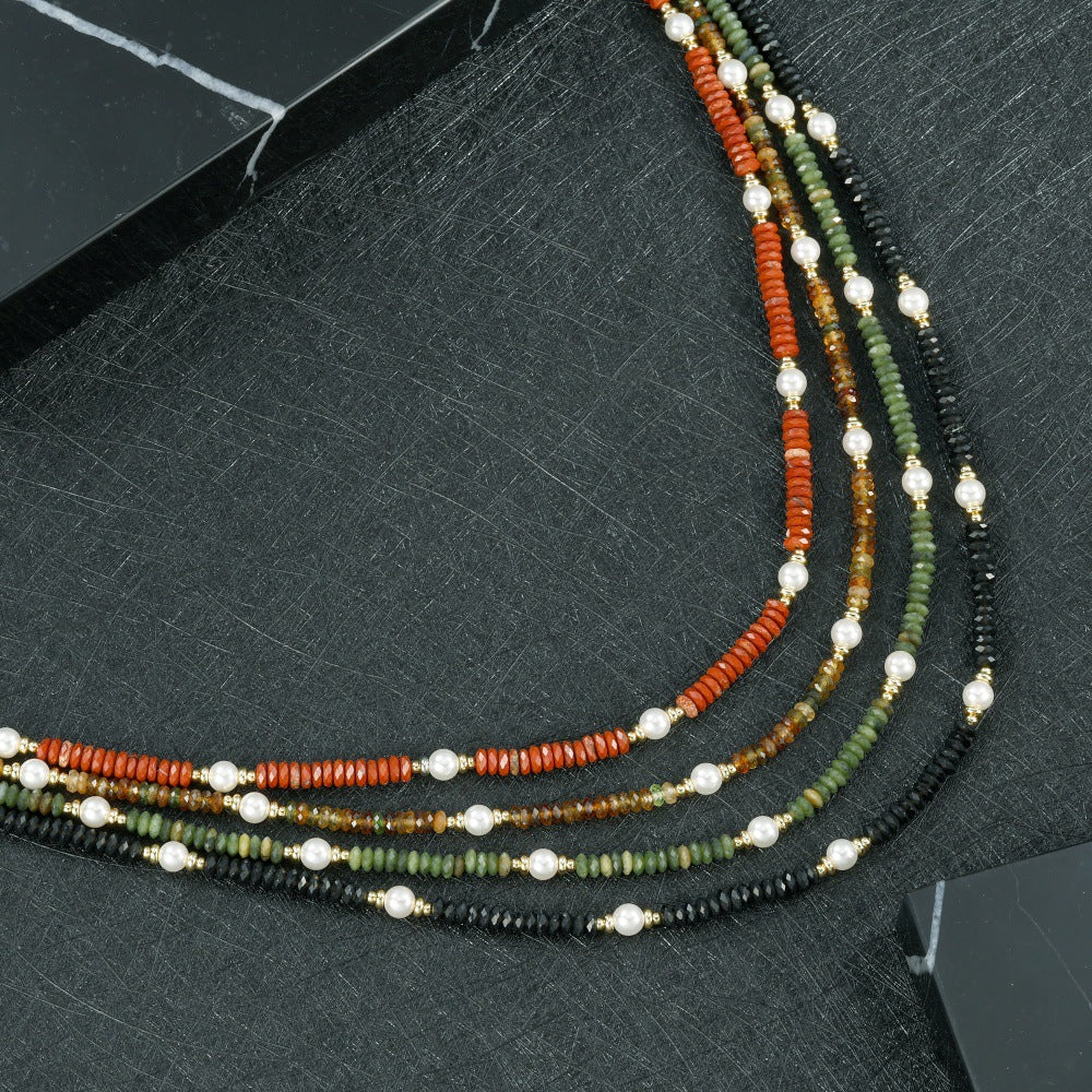 Round Copper Necklace For Elegant Style, Available In 1 Set