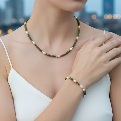 Round Copper Necklace For Elegant Style, Available In 1 Set
