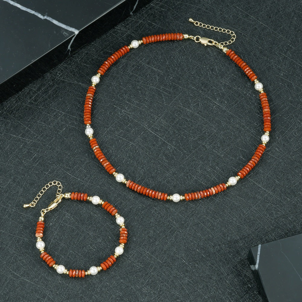 Round Copper Necklace For Elegant Style, Available In 1 Set