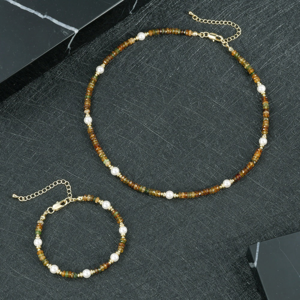 Round Copper Necklace For Elegant Style, Available In 1 Set