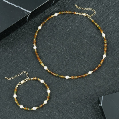 Round Copper Necklace For Elegant Style, Available In 1 Set