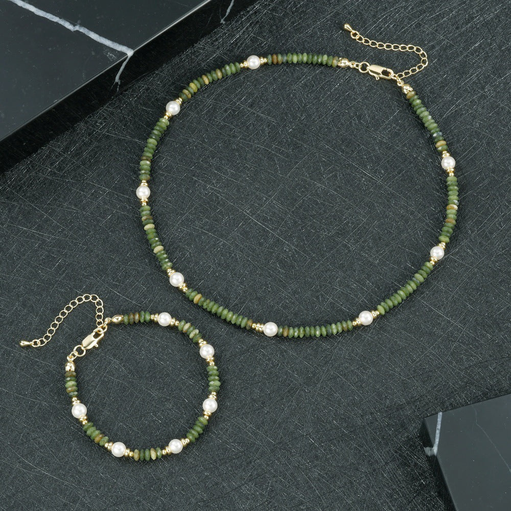 Round Copper Necklace For Elegant Style, Available In 1 Set