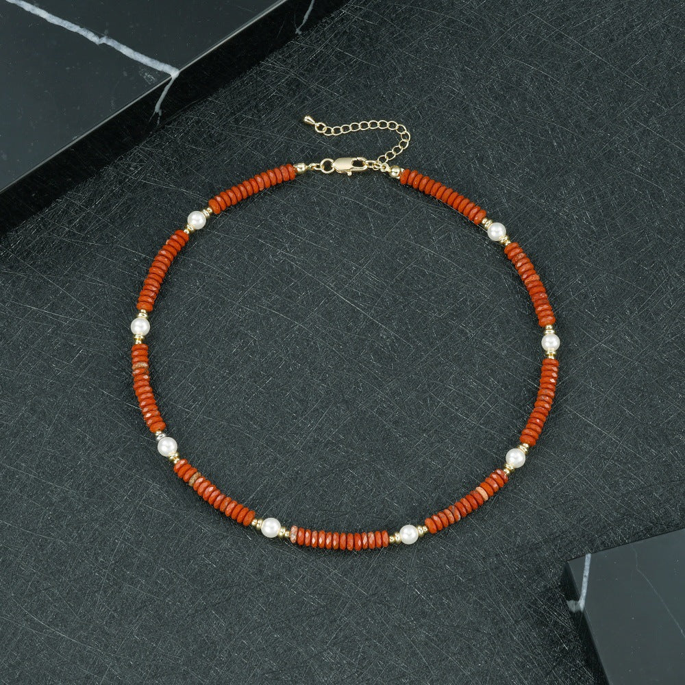 Round Copper Necklace For Elegant Style, Available In 1 Set