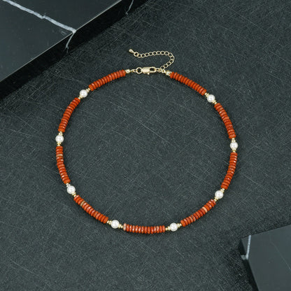 Round Copper Necklace For Elegant Style, Available In 1 Set