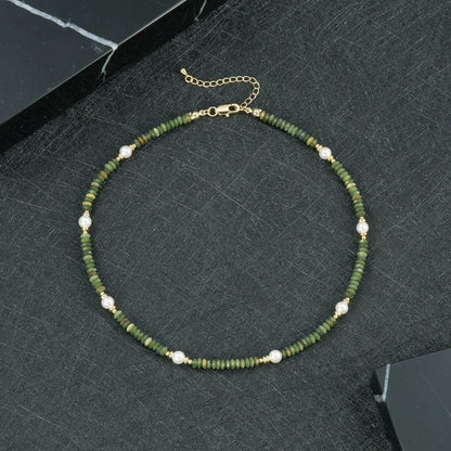 Round Copper Necklace For Elegant Style, Available In 1 Set