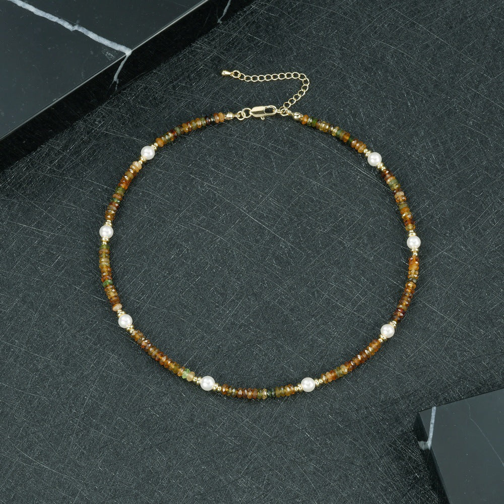 Round Copper Necklace For Elegant Style, Available In 1 Set