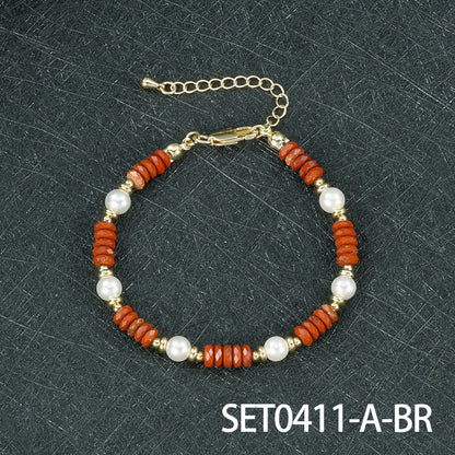 Round Copper Necklace For Elegant Style, Available In 1 Set