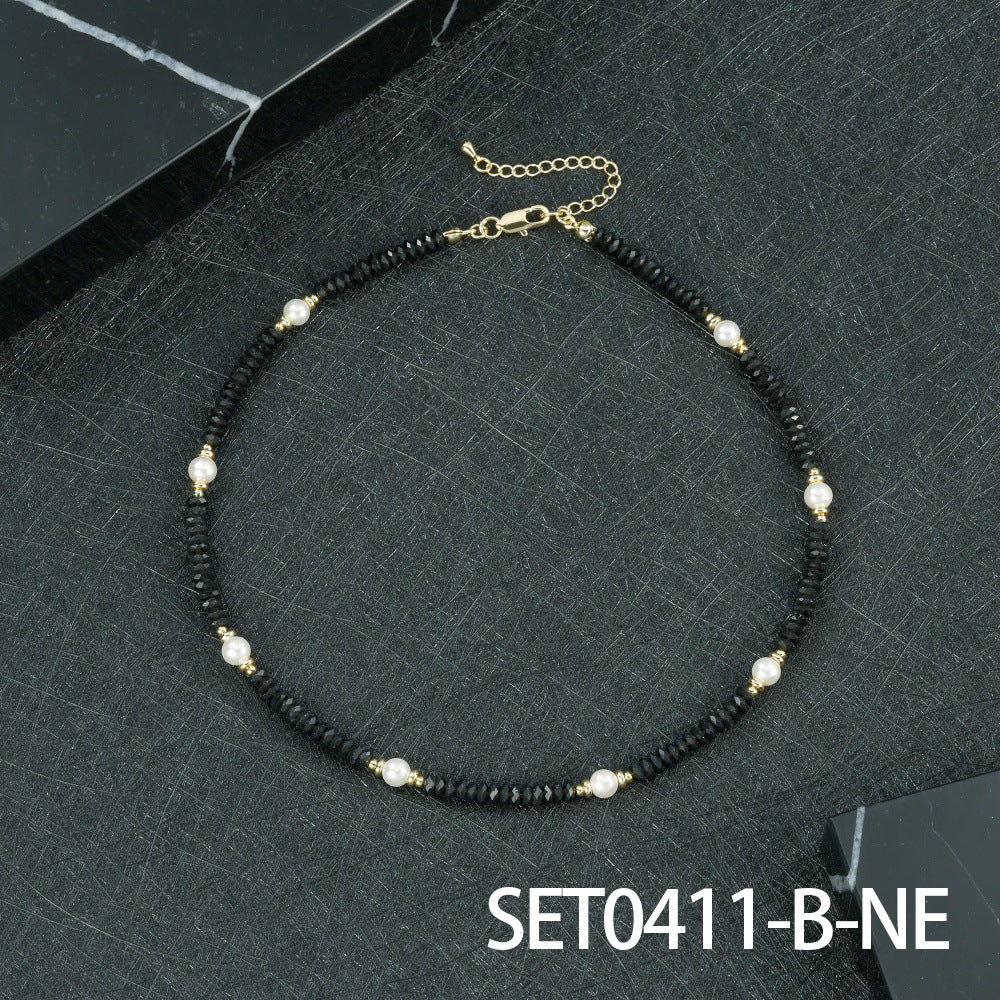 Round Copper Necklace For Elegant Style, Available In 1 Set