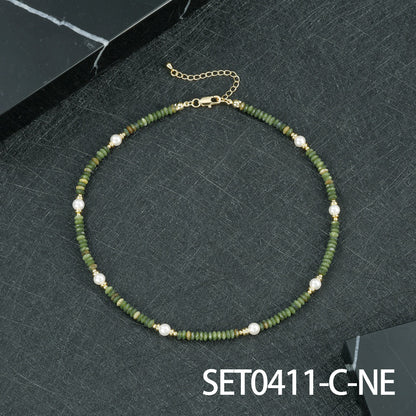 Round Copper Necklace For Elegant Style, Available In 1 Set