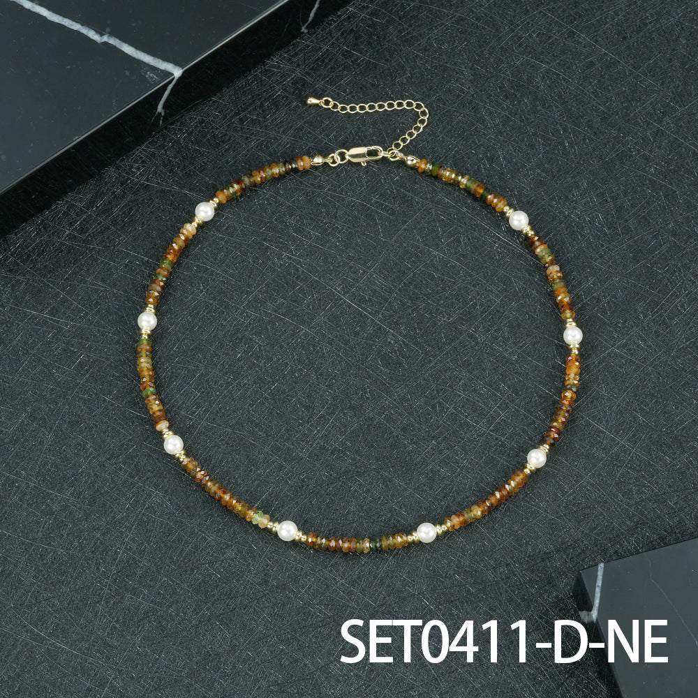 Round Copper Necklace For Elegant Style, Available In 1 Set